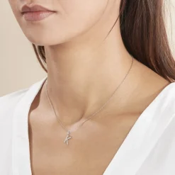 Pendentif Ionia Lettre Or Blanc