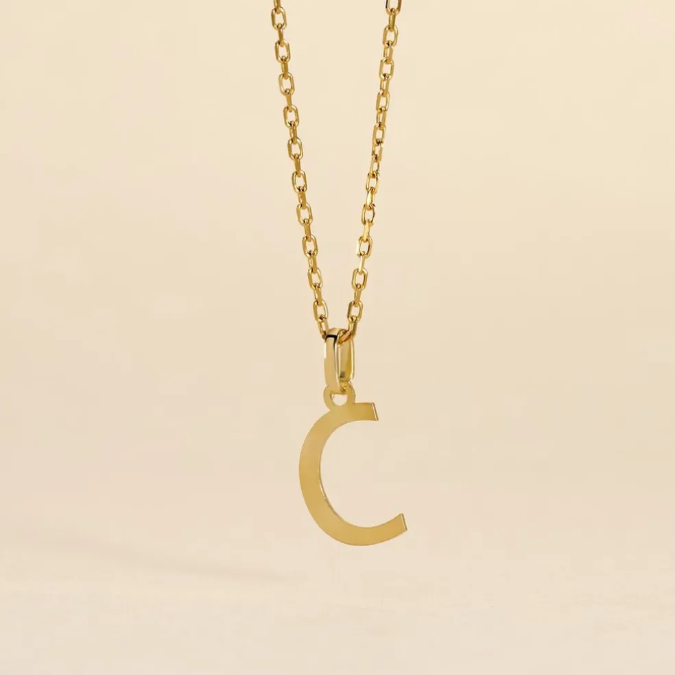 Pendentif Ionia Lettre Or Jaune