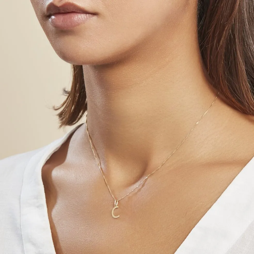 Pendentif Ionia Lettre Or Jaune