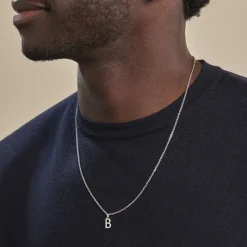 Pendentif Ionia Lettre Or Blanc