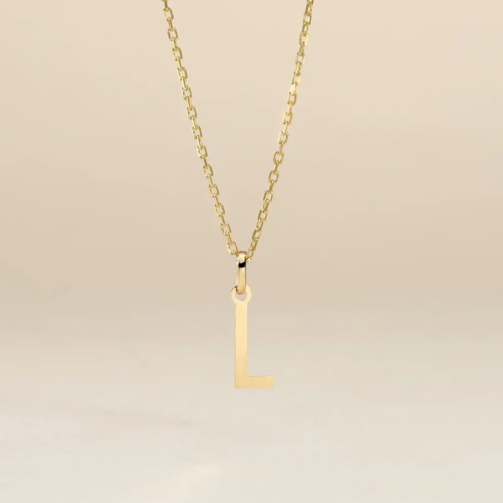 Pendentif Ionia Lettre Or Jaune