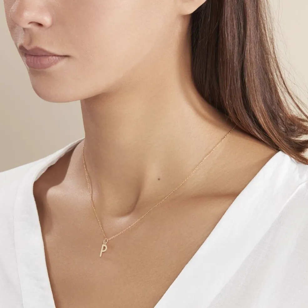 Pendentif Ionia Lettre Or Jaune