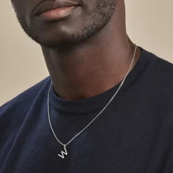 Pendentif Ionia Lettre Or Blanc