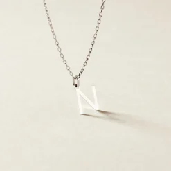 Pendentif Ionia Lettre Or Blanc