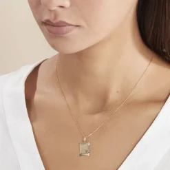 Pendentif Irenca Message Parchemin Or Jaune