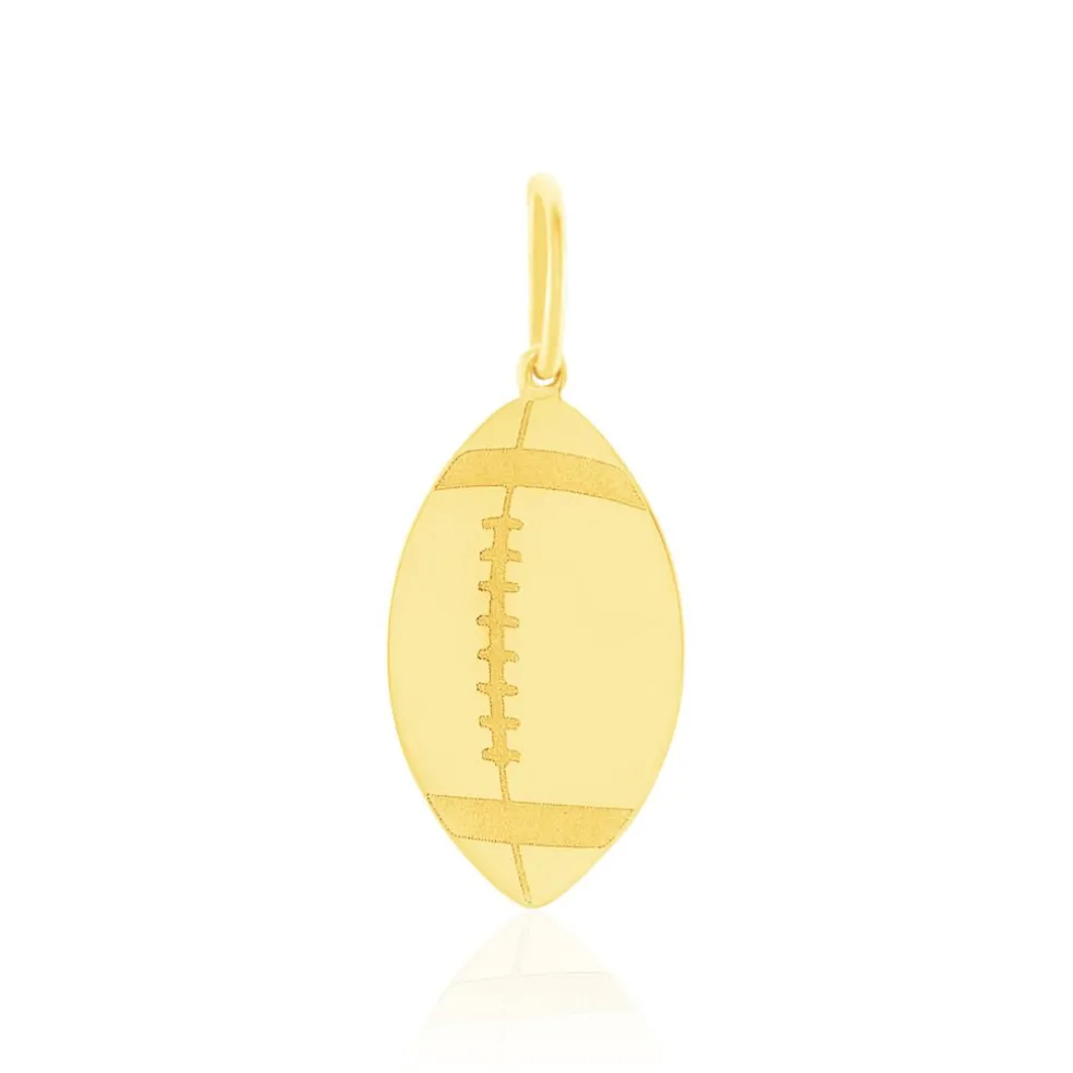 Pendentif Julius Sport Rugby Or Jaune