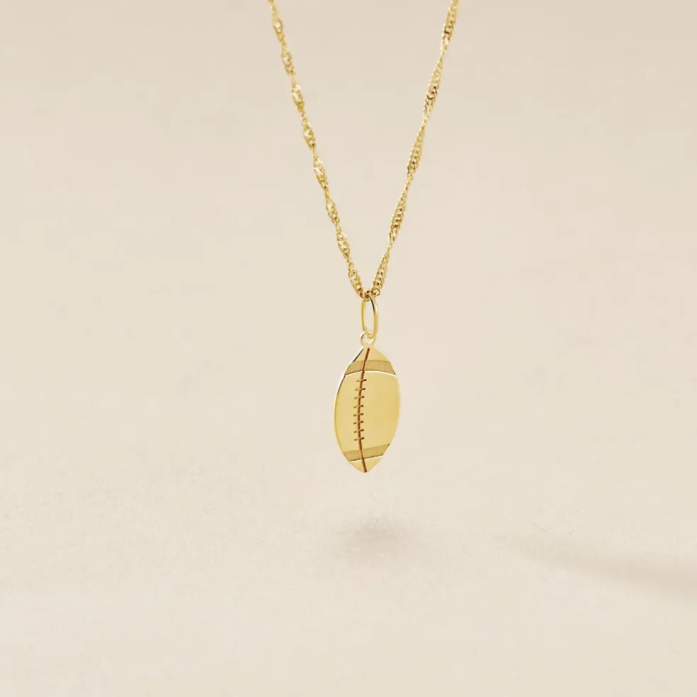Pendentif Julius Sport Rugby Or Jaune