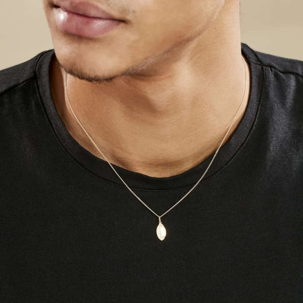 Pendentif Julius Sport Rugby Or Jaune