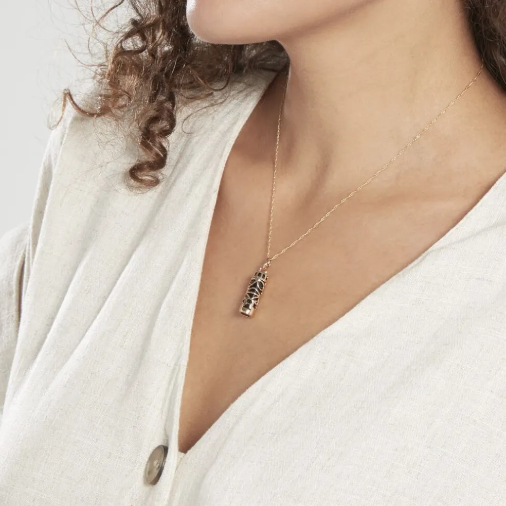 Pendentif Kauai Plaqué Or Jaune Pierre De Synthese