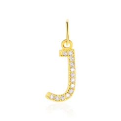 Pendentif Klementine Lettre J Or Jaune Oxyde