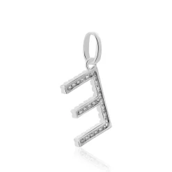 Pendentif Klementine Or Blanc Oxyde De Zirconium