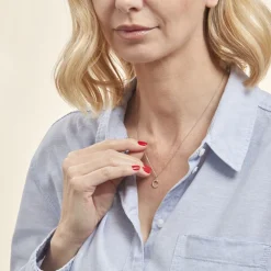 Pendentif Klementine Or Blanc Oxyde De Zirconium