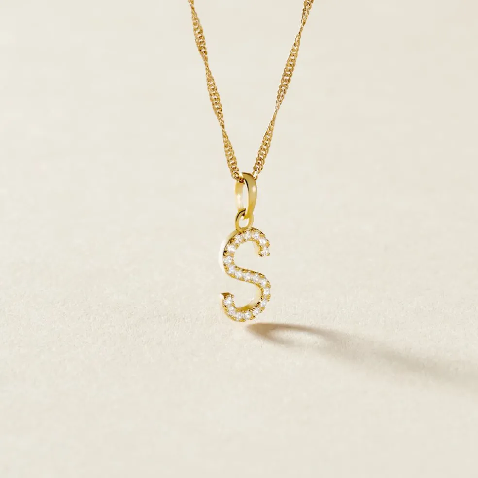 Pendentif Klementine Or Jaune Oxyde De Zirconium