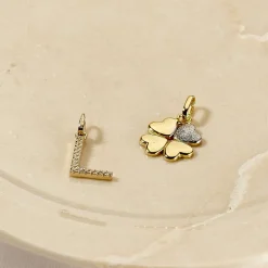 Pendentif Klementine Or Jaune Oxyde De Zirconium