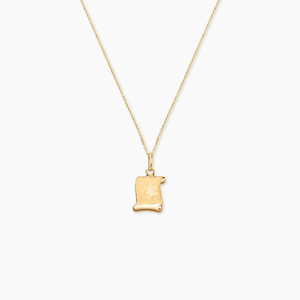 Pendentif Lamie Zodiaque Parchemin Or Jaune
