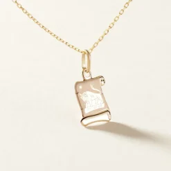 Pendentif Lamie Zodiaque Parchemin Or Jaune
