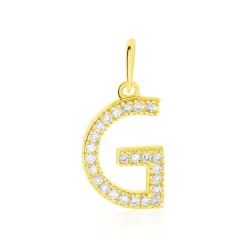 Pendentif Lettre G Or Jaune Oxyde