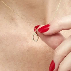 Pendentif Lettre O Or Jaune Oxyde