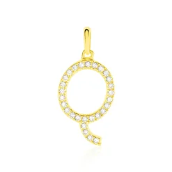 Pendentif Lettre Q Or Jaune Oxyde