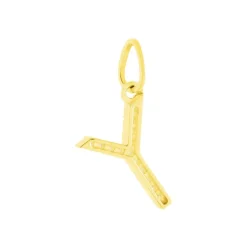 Pendentif Lettre Y Or Jaune Oxyde