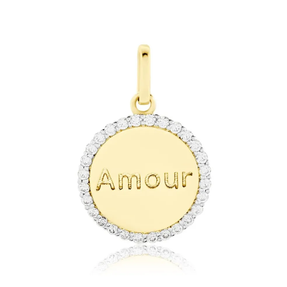 Pendentif Levon Or Jaune Oxyde De Zirconium