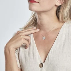 Pendentif Lisa Or Blanc