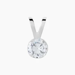 Pendentif Mabila Or Blanc Oxyde De Zirconium