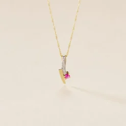 Pendentif Mahya Or Jaune Rubis