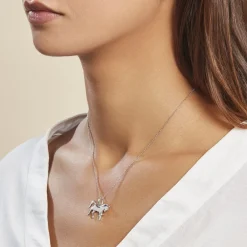 Pendentif Matahina Argent Blanc