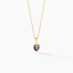 Pendentif Miyah Or Jaune Amethyste