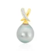 Pendentif Nilma Or Jaune Perle De Culture De Tahiti Et Diamant