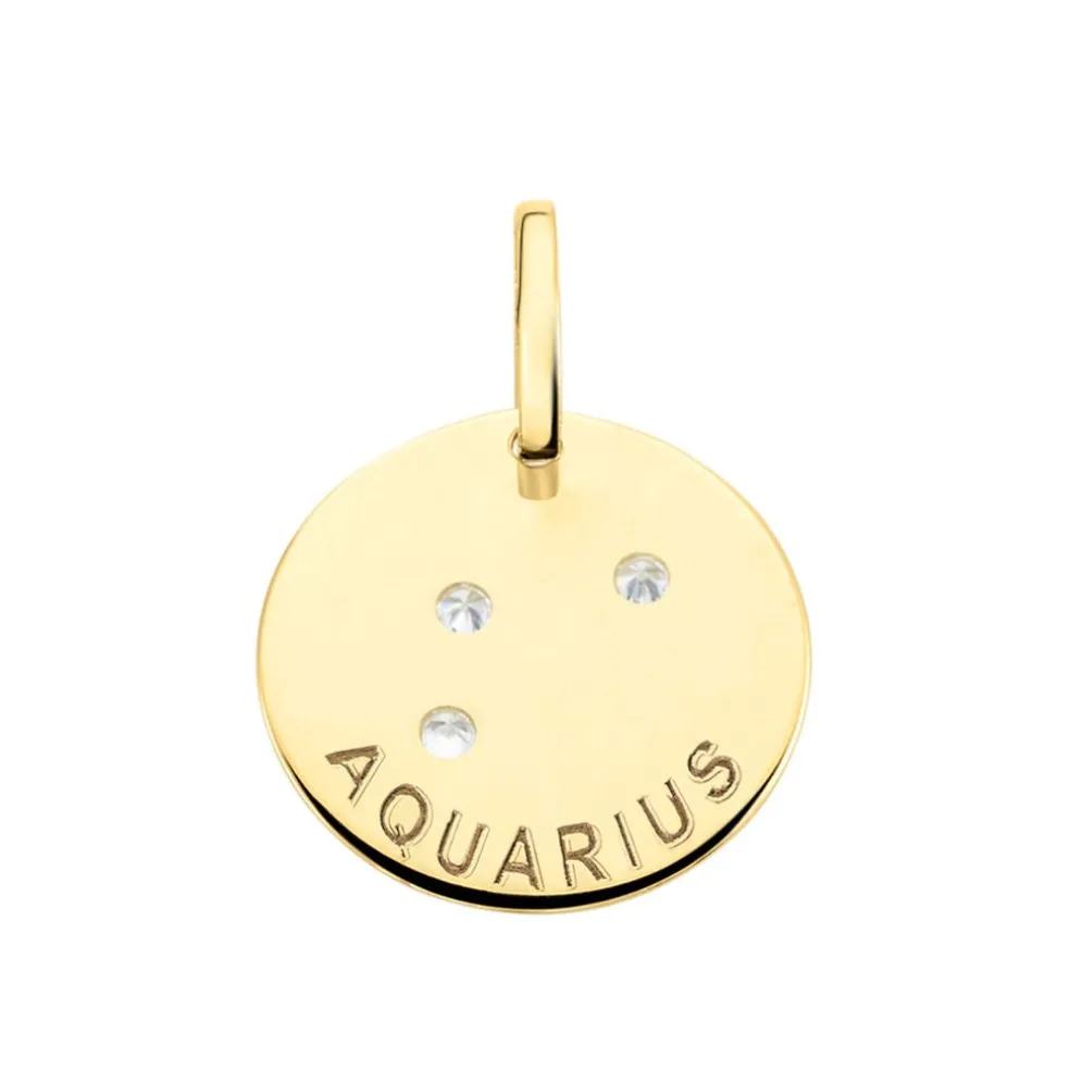 Pendentif Or Jaune Astraea Oxyde De Zirconium