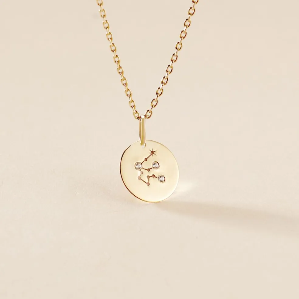 Pendentif Or Jaune Astraea Oxyde De Zirconium