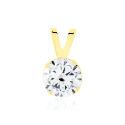 Pendentif Or Jaune Oxyde De Zirconium