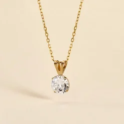 Pendentif Or Jaune Oxyde De Zirconium