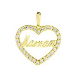 Pendentif Or Jaune Ramouna Oxyde De Zirconium