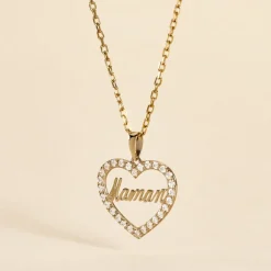 Pendentif Or Jaune Ramouna Oxyde De Zirconium