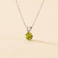 Pendentif Pepilla Or Blanc Péridot