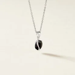 Pendentif Prudencia Or Blanc Saphir