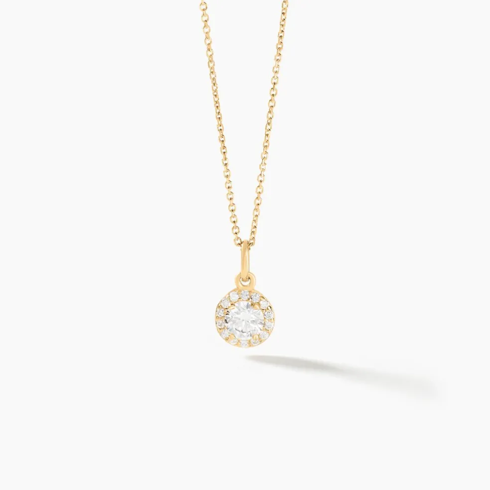 Pendentif Seghira Or Jaune Oxyde De Zirconium