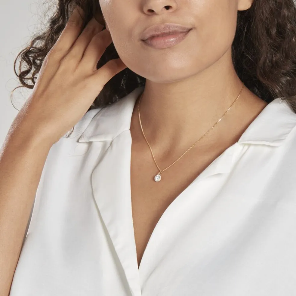 Pendentif Seghira Or Jaune Oxyde De Zirconium