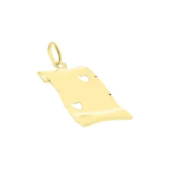 Pendentif Sirona Parchemin Message Or Jaune