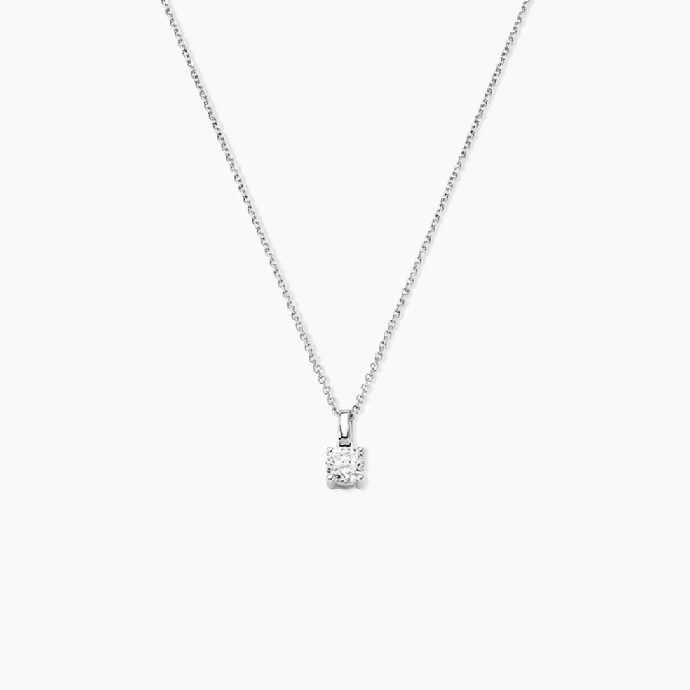 Pendentif Solitaire Aphrodite Or Blanc Diamant