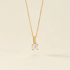 Pendentif Solitaire Aphrodite Or Jaune Diamant