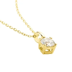 Pendentif Solitaire Aphrodite Or Jaune Diamant