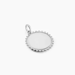 Pendentif Sunny Argent Blanc