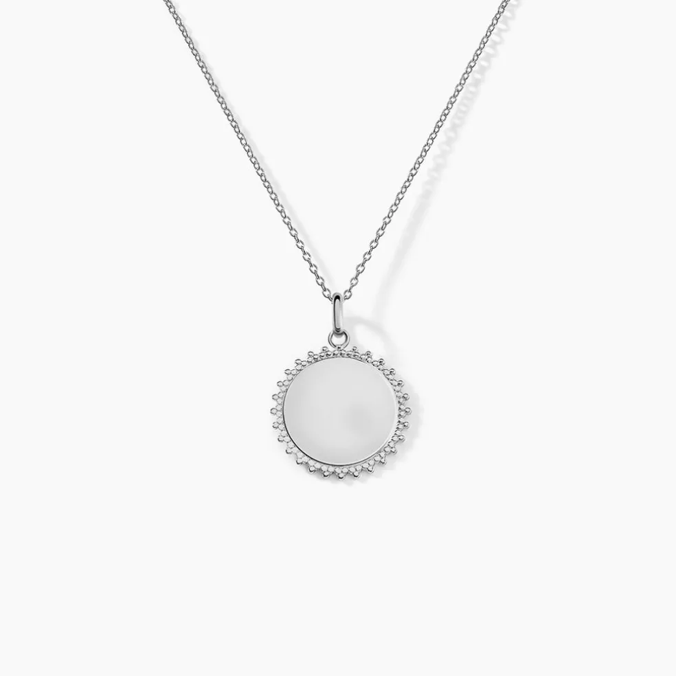 Pendentif Sunny Argent Blanc