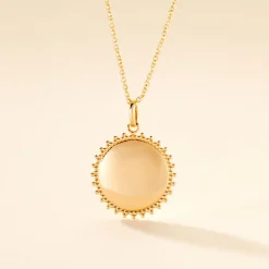 Pendentif Sunny Plaque Or Doré