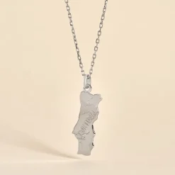 Pendentif Thea Argent Blanc