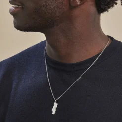 Pendentif Thea Argent Blanc